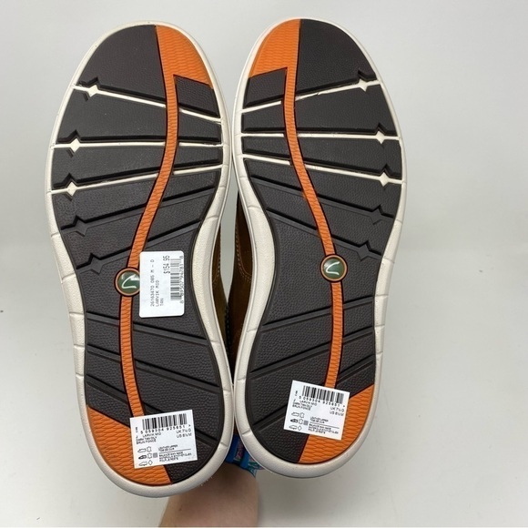 Clarks Larvik Mid Leather Lace Up Boot Dark Tan Oily - Picture 8 of 9